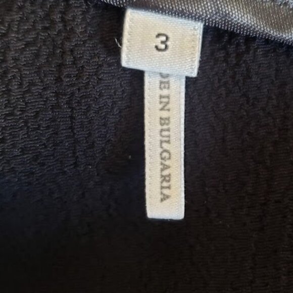 SANDRO Paris V Neck Black Mini Dress with Ruffle Hem - Picture 12 of 12